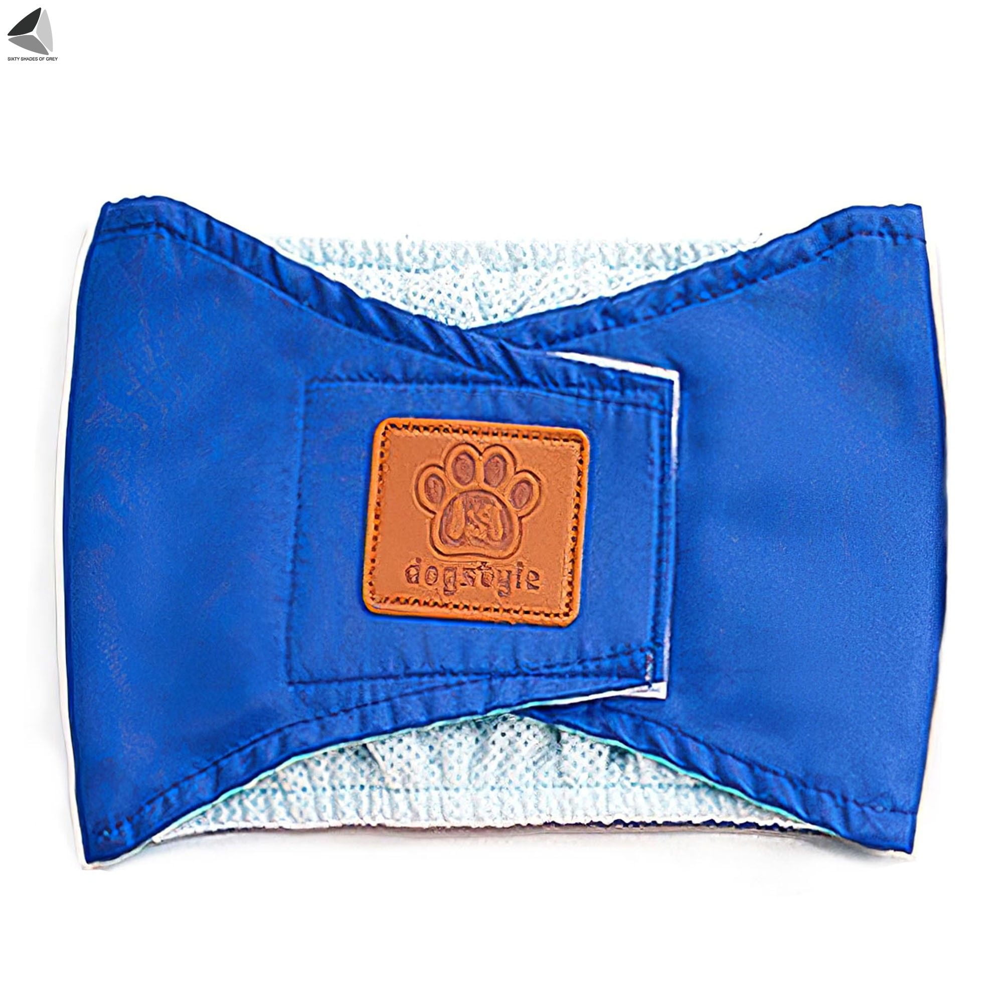 PULLIMORE Male Dog Belly Manner Bands Resuable Dog Diapers Elastic Washable Pet Band Wraps Nappies (M, Blue)