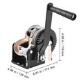 thumbnail image 2 of KFFKFF Hand Winch Heavy Duty Hand Crank 800 lbs 33 ft Steel Cable for Boat/ATV, 2 of 9
