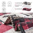 thumbnail image 6 of Beartech Quilt Set Twin Size Red Buffalo Plaid Quilt Lightweight Reversible Microfiber Bedspread Coverlet Coverlet Bedding Set, 6 of 7