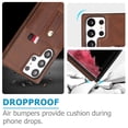 thumbnail image 5 of Nalacover for Samsung Galaxy S23 Ultra Wallet Case Hidden Card Slots Holder, Premium PU Leather Loop Finger Strap TPU Shockproof Lens Protection Cover for Samsung Galaxy S23 Ultra, Brown, 5 of 6
