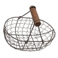 thumbnail image 4 of Homemaxs Basket Egg Wire Fruit Metal Gathering Oval Bowl Storage Bread Holder Tray Farmhouse Display Countertop Chicken Baskets, 4 of 6