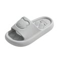 thumbnail image 2 of Slippers for Men, Open Toe Indoor Slippers, Soft Thick EVA Bedroom Slippers, Casual House Slides, Non‑Slip Comfort Footwear for Household Daily Indoor Relaxing Wear Gray, 2 of 4