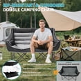 thumbnail image 3 of Slsy Double Beach Camping Chair with Canopy, Folding 2 Person Camping Sofa Seat, Portable Outdoor Loveseat with Shade, Oversize Camp Chair for Lawn, and Outdoor Activities, 3 of 8