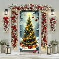 thumbnail image 6 of Christmas Front Door Cover Xmas Tree Door Cover Banner Merry Christmas Door Hanging Backdrop Decorations for Home Indoor Outdoor Winter Holiday Party Decor, 70.9 x 35.4 Inch, 6 of 6