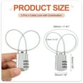 thumbnail image 2 of Uxcell Luggage Travel Lock, Digit Cable Combination Lock Width Body with Long Cable Silver 12", 2 of 7