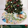 thumbnail image 6 of FMSHPON Valentine's Day Lovely Owl Xmas Christmas Tree Skirt Stand Mat for Holiday Party Decoration Indoor Outdoor 36 inches, 6 of 6