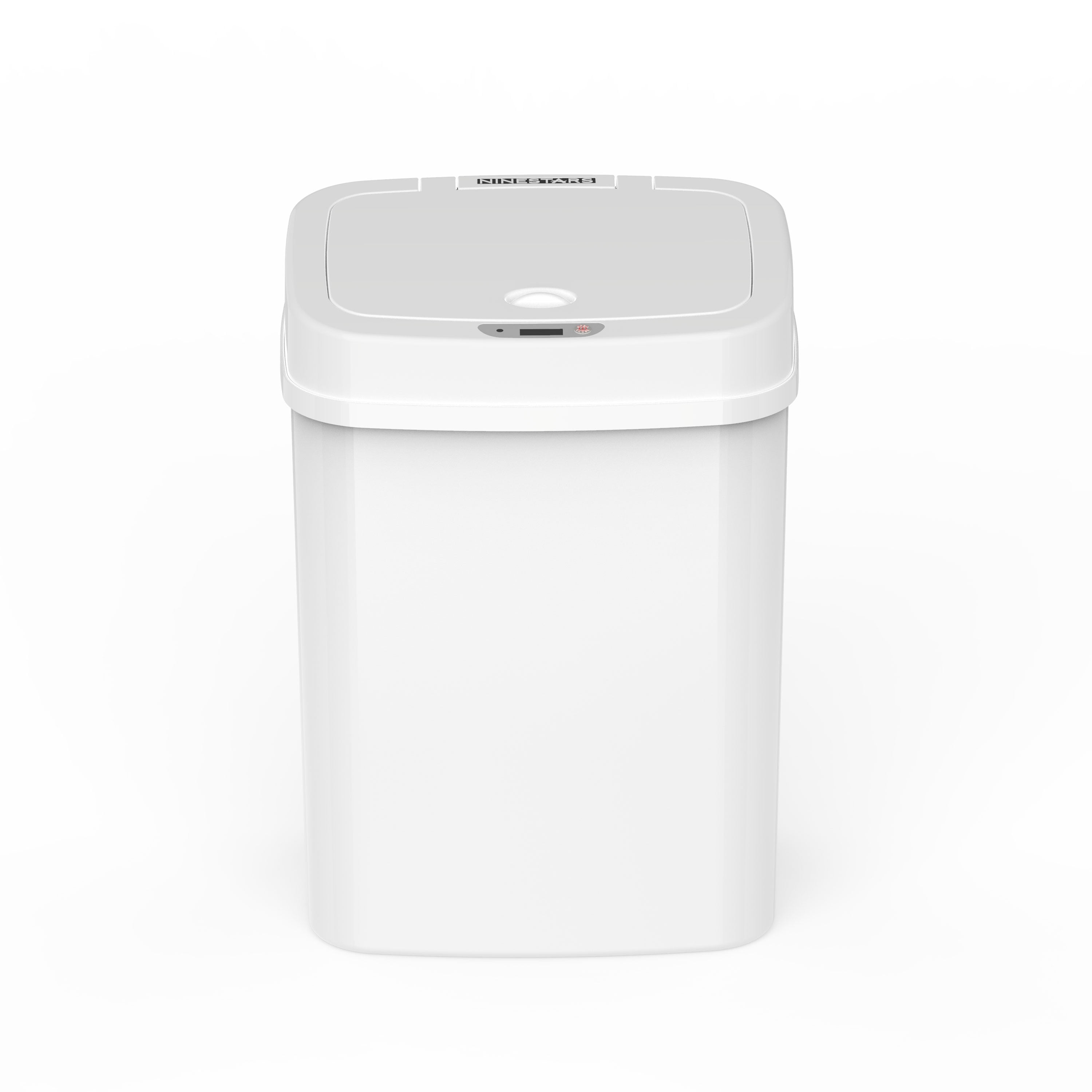 Nine Stars Automatic Bathroom Trash Can, 3 Gallon Plastic Motion Sensor Garbage Bin with Soft Close Lid, White