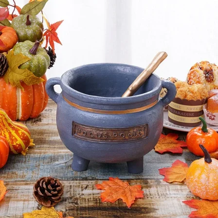 Halloween Cauldrons Serving Bowl Decor, Cauldron Bowls, Cauldrons Candy Bucket Punch Bowls for Table Witch Hocus Pocus Party Decorations