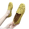 thumbnail image 6 of YHAJDS Closed Toe Flats for Women Solid Color Square Slip On Soft Loafers Casual Daily Work Shoes, 6 of 7