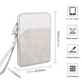 thumbnail image 1 of mmirethe Tablet Portable Bag PU Coating Scratchproof Zipper Multi-pocket Protective Organizer Earphone Storage Case Replacement for Light Grey Light Grey, 1 of 6