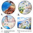 thumbnail image 3 of Designart "Vibrant Santorini Village Blue and White III" Landscapes Framed Wall Art Decor - Country Blue Greece Entryway Framed Wall Art Print, 3 of 6