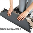 thumbnail image 3 of Black Cute Hedgehog Pattern Hot Yoga Mat Towel Non Slip for Hot Yoga - Quick-Drying Yoga Mat Cover with 4 Corner Pockets with Travel Bag - Hot Yoga Towel Non Slip Grip Moisture Wicking Sweat 70"x26", 3 of 6