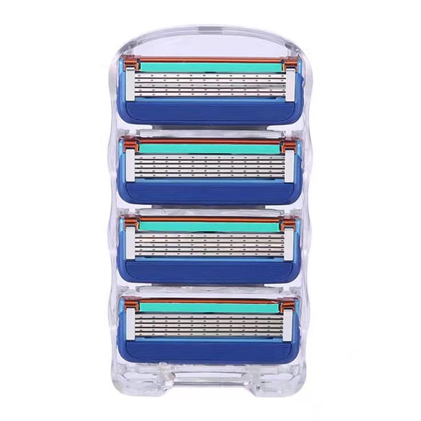 Cabezal de afeitadora intercambiable de 4 piezas Hoja de afeitar de acero inoxidable de 5 capas para productos para hombres