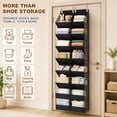 thumbnail image 7 of FOUKUS Over the Door Shoe Organizer: 20-30 Pair Over the Door Storage with 6.3 in Deep Pockets - Shoe Rack for Door in Closet Bedroom Dorm Entryway, 7 of 7