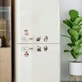 thumbnail image 4 of JJKBVCLO Christmas Fridge Magnets Funny Ornaments Resin Fridge Magnets With Santa Hats, 4 of 7