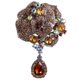 thumbnail image 1 of de diamantes de imitación de cristal de fiesta de dama de mujer de flor grande Vintage Fernando gran broche de flores, 1 of 8