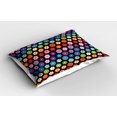 thumbnail image 2 of Flower Pillow Sham Colorful Vibrant Daisy Blossom Motifs Classic Hexagonal Comb Pattern African Flower, Decorative Standard King Size Printed Pillowcase, 36 X 20 Inches, Multicolor, by Ambesonne, 2 of 2