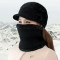 thumbnail image 3 of Womens Winter Knitted Hat Scarf Set with Fleece Lined Ski Hat Berets Hat, 3 of 7