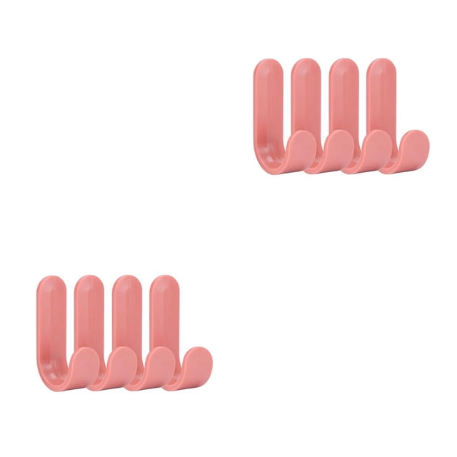 Wosthever Colgador de almacenamiento Gancho de plástico ABS Colgador de toallas autoadhesivo para baño de cocina, rojo vino, 4 piezas vino rojo 2piezas Wosthever CBP046677