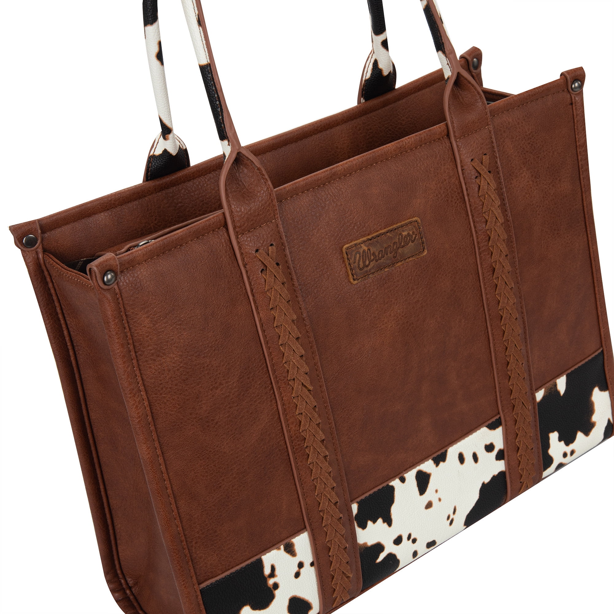 Wrangler Tote Bags for Women Top-handle Handbags and Purses for Women, Brown