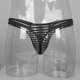 thumbnail image 5 of Men Striped Pouch T Back Ropa Interior - Negro, METRO Salvador Sheer Mesh Underpants, 5 of 9
