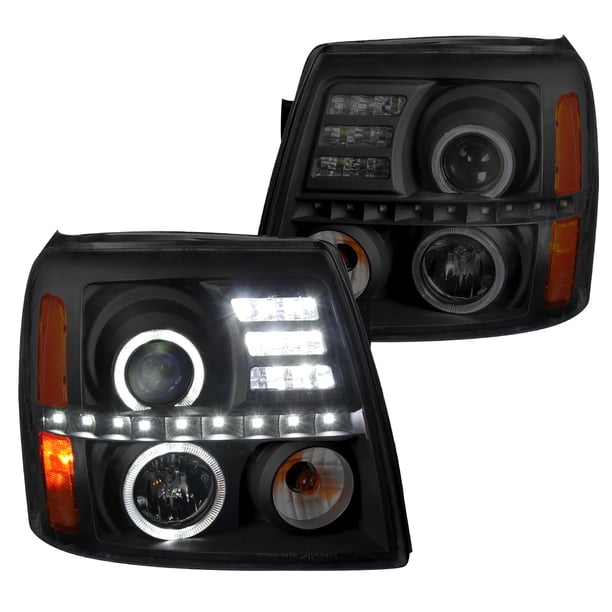 Cadillac Escalade 2002-2006 Black Housing Dual Halo Projector