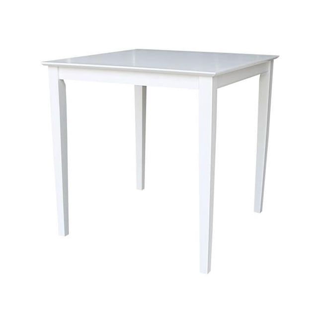 International Concepts K08-3636-36S 36 in. Solid Wood Square Counter Height Dining Table - White