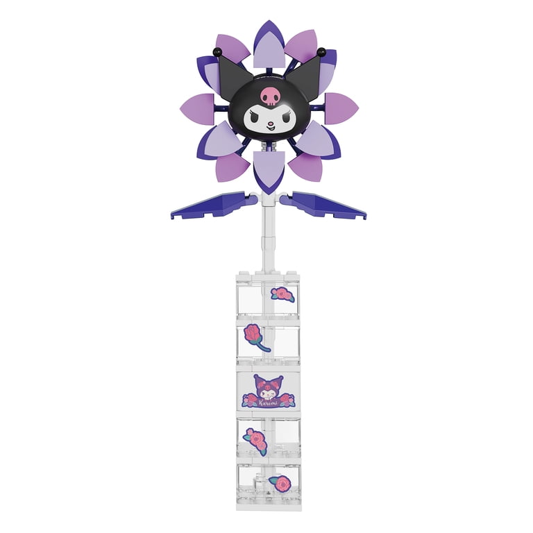 Brickcraft, Diy Building Kit, 108 Pieces, Kuromi Flower & Vase