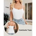 thumbnail image 7 of Women'S Tank Tops With Built-in Bra Comfortable and Breathable, Suitable for Both Outer and Inner Wear With thin Spaghetti Straps White M, 7 of 7
