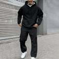 thumbnail image 5 of Mens Sweatsuit Men's Tracksuits 2 Piece Set Zip Up Hoodie and Sweatpants Sets Casual Sweat Suits Athletic Tracksuit Outfits Mens Jogging Suits L Black, 5 of 7