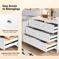 thumbnail image 2 of Ktaxon 6 Drawers Dresser Chests for Bedroom, Wood Chset of Drawers,Dressers Organizer for Bedroom, Living Room,Hallway, White, 2 of 32