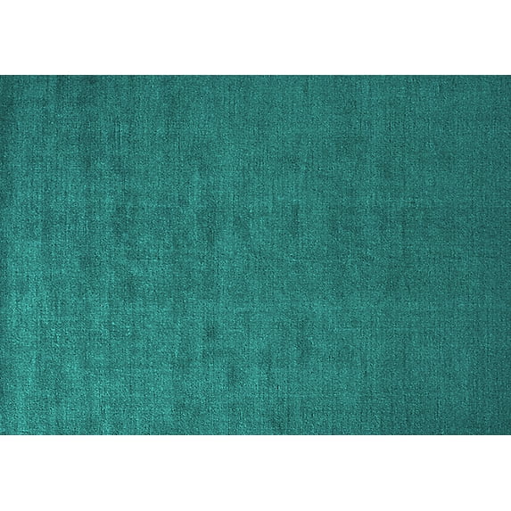 Ahgly Company Indoor Rectangle Solid Turquoise Blue Modern Area Rugs, 7' x 9'