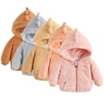 thumbnail image 2 of LYMAYTER Girls Boys Fall Winter Jacket Toddler Fleece Long Sleeve Outerwear Big Kids Thickened Wool Sweater Jacket for 1-5 Y, 2 of 10