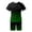 Dark Green, variant on Wyzesi Shorts Suit for Men Athletic Graphic Men's Gradient Short Sleeve Shorts with Heart Print Short Sleeve Shorts Soccer Shorts Suit Men White Casual Pantsuit Set for Men