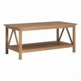 thumbnail image 2 of Linon Titian Farmhouse Coffee Table with Shelf, Driftwood, 2 of 11