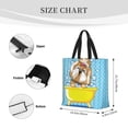 thumbnail image 4 of Naloa Dog Takes a Bath in the Bathtub Tote Bag for Women, Foldable Tote Bag With Zipper, Large Shoulder Bag, Top Handle Handbag for Travel, Work, Shopping, 4 of 9