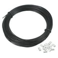 thumbnail image 1 of Uxcell 1/32" Wire Rope Vinyl Coated 66ft Steel Wire Cable with Crimping Sleeve Black, 1 of 7