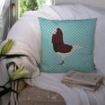 thumbnail image 3 of Capuchin Red Pigeon Blue Check Fabric Decorative Pillow, 3 of 4