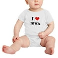 thumbnail image 2 of I Heart Iowa US States Love Funny Baby Rompers (White, 6-12 Months), 2 of 5