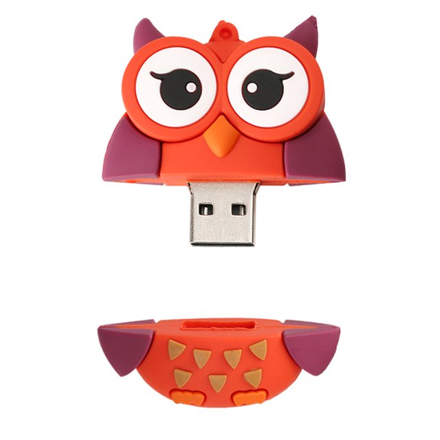 Creative Cute Cartoon Owl Modelo USB2.0 Flash Drive U Disco Memory Stick 256GB Baoblaze Memoria USB