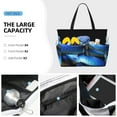 thumbnail image 2 of Wukai Blue Viper Snake Print Zipper Bag,large Beach Tote Bag,Waterproof Sandproof Bag,Grocery and Picnic Tote Travel Bag, 2 of 5