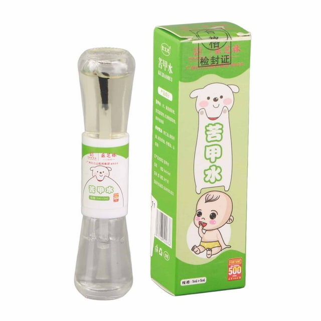 Esmalte de uñas antimordeduras para niños con 2 funciones, solución para el cuidado de las uñas, evita que los niños se muerdan los dedos