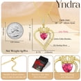 thumbnail image 6 of Yndra 18k Gold Plated Heart Necklace for Women,S925 Sterling Silver July Ruby Birthstone Crown Pendant Necklace,Jewelry Gift for Her Wife Mom Girlfriend,Birthday Mother’s Day Gift, 6 of 11