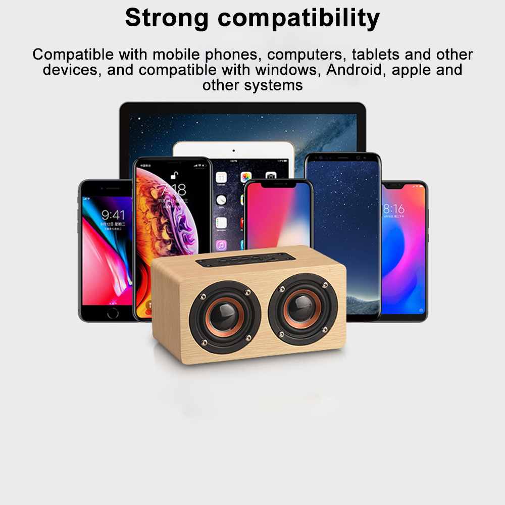 Wooden Combination Speaker Wireless Bluetooth Speaker, Stereo