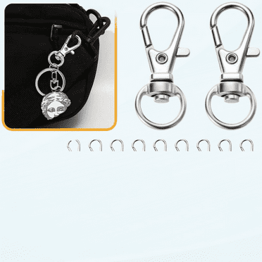 Swivel Clasps Lanyard Snap Hook, Swivel Snap Hooks Metal Key Chain Clip Hooks Lobster Clasps for Keychains Hardware, Jewelry Making, Crafts Small