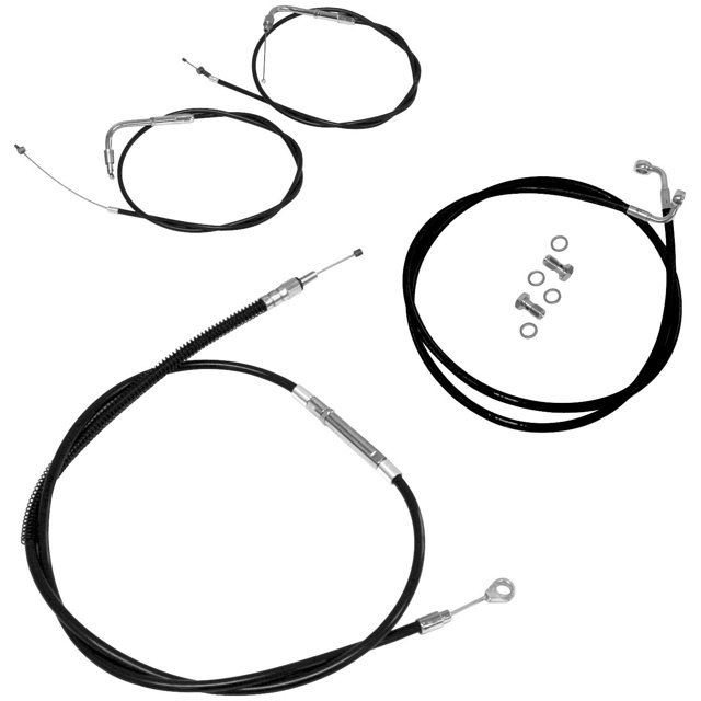 LA Choppers Black Cable/Brake Line Kit for 15"-17" Bars LA-8310KT-16B
