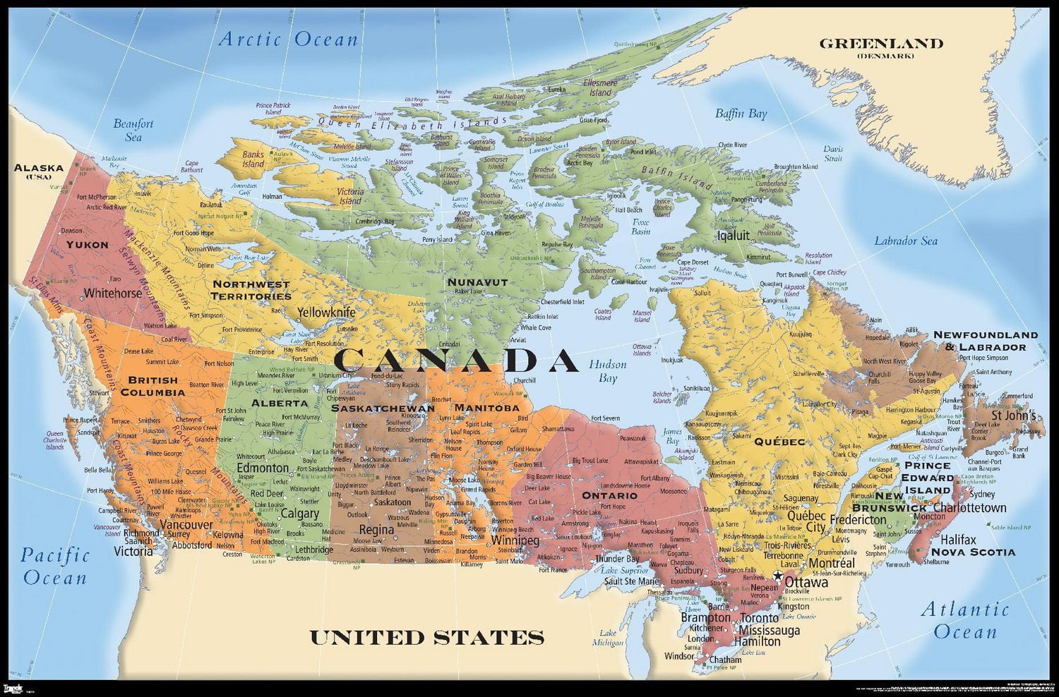 Map - Canada Wall Poster