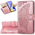 thumbnail image 1 of COTDINFORCA Case for Samsung Galaxy A51, Galaxy M40S Case Embossed Butterfly Flip Card Set Cash Leather Wallet Case PU, 1 of 5