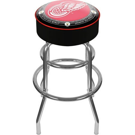 Trademark Global NHL Throwback Detroit Redwings 31" Padded Bar Stool