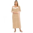 thumbnail image 6 of WBQ Women's Velvet Nightgowns Long Sleeve Lace V Neck Vintage Sleepwear Loose Nightshirt Pajama Dress Long Sleepshirts Ladies Lightweight Nightdress, S-2XL, 6 of 6